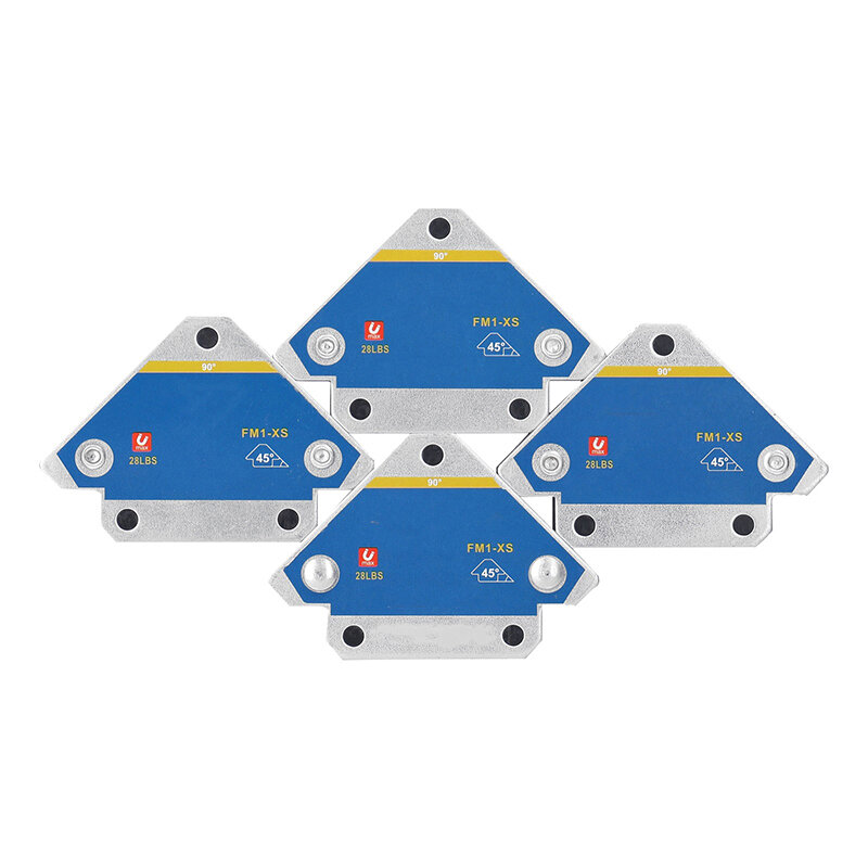 Fijador de soldadura magnético, 4 piezas, magnético multiángulo posicionador de soldadura, 45 °, 90 °, 135 °, herramienta de localización auxiliar