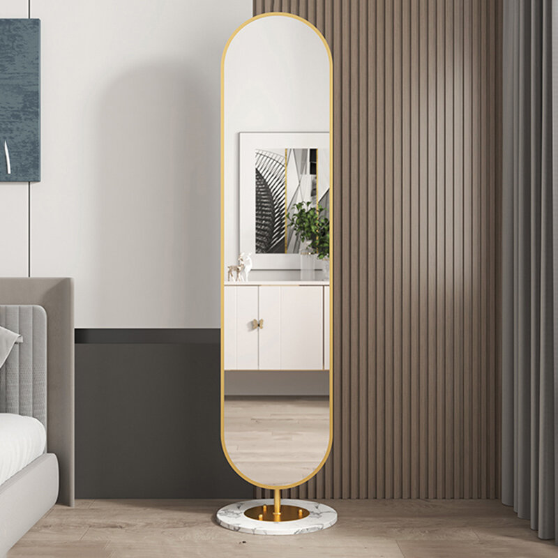 Full Length French Style Mirror Korean Full Body Luxury Aesthetic Mirror Living Room Floor Standing Miroir Mural Home Furniture