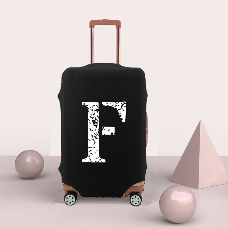 Conjunto de viagem capa de bagagem capa protetora mais grossa capa de bagagem lavável capa de mala elástica anti-risco manchas brancas letras