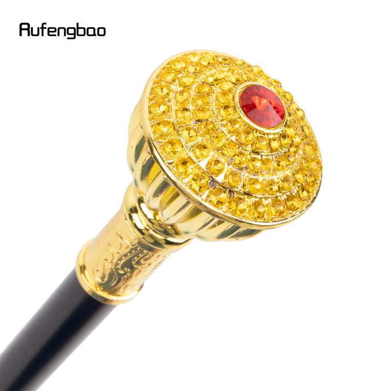 Bastón de diamante Artificial rojo para caminar, bastón decorativo de moda para caballero, elegante, Cosplay, Crosier, 95,5 cm