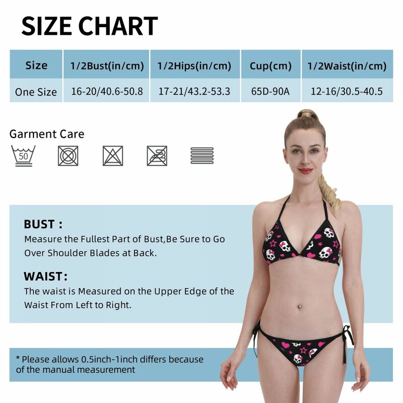 Thoáng Mát Đầu Lâu Bikini Gợi Cảm 2022 Mới Đồ Bơi Nữ Váy Hở Lưng Bather Bơi Mặc Đi Biển