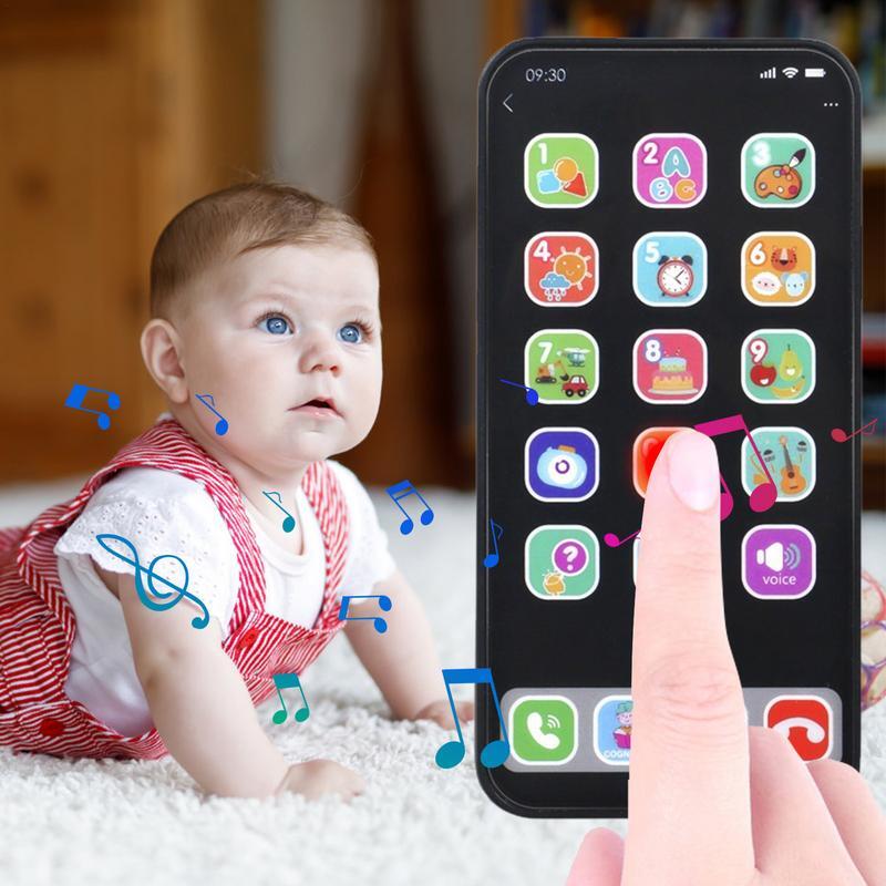 Toy Phone Fake Mobile Phone Toy With Music And Light Educational Cell Phone Toys For 3-6 Years Toddlers Light Up Kids Play Phone