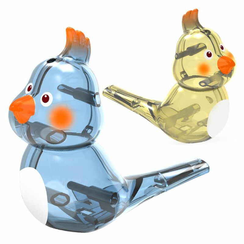 Водяной свисток в форме птицы, игрушка, музыкальный инструмент, прозрачный свисток для птиц, игрушка со шнурком, развивающий