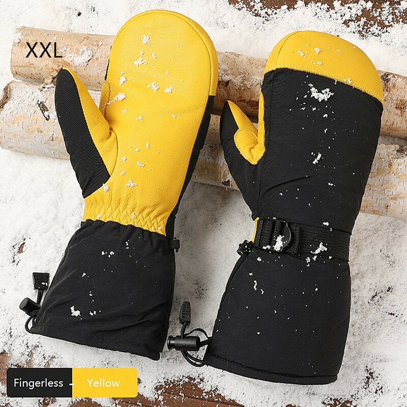 Luvas de neve impermeáveis para homens e mulheres, luvas touchscreen, luvas quentes para clima frio, snowboard, inverno, 1 par