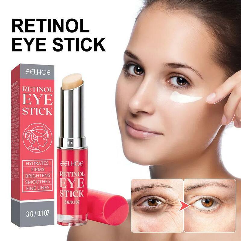Retinol Anti-Envelhecimento Eye Cream Stick, Hidratante, Puffiness, Preto e Círculos, Fade Linha Fina, Cuidados com a pele, Anti Rugas, Refirmando