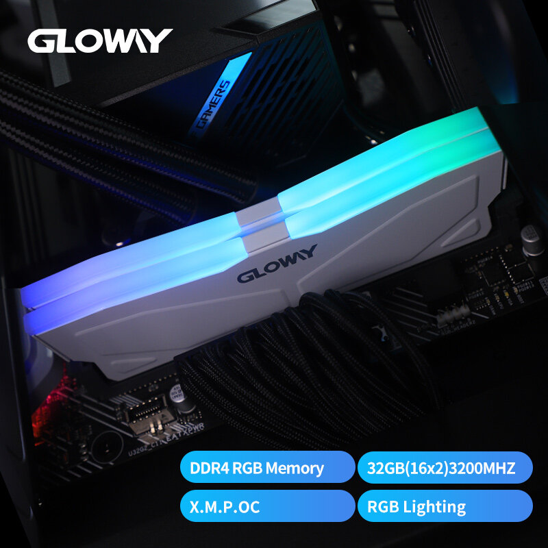 Gloway-デスクトップメモリ,3200mhz,3600mhz,rgb,ddr4,8gb x 2個,dimm 16gb x 2個