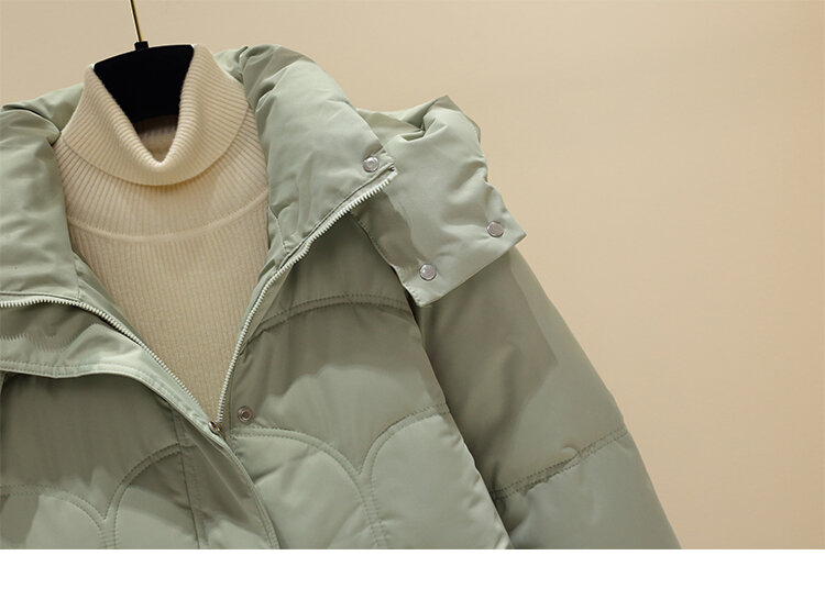Down Jacket Women Long Warm 2024 Winter New Loose Waterproof Hooded Jacket