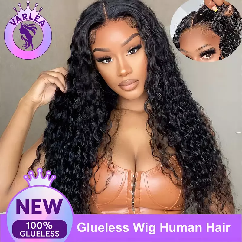 Deep Wave 4x4 Lace Closure Wig Glueless Wig Human Hair Ready To Wear Pre Cut Lace 5x5 Closure Wig Brazilian Curly Wigs for Women
