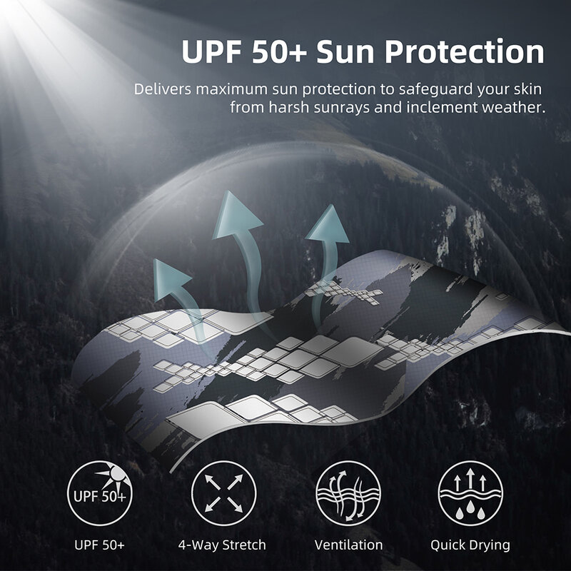 RUNCL UPF50 Sarung Tangan Olahraga Memancing, Pelindung Matahari Dapat Bernafas Tanpa Jari Sarung Tangan Olahraga Digunakan untuk Luar Ruangan Kayaking Tackle