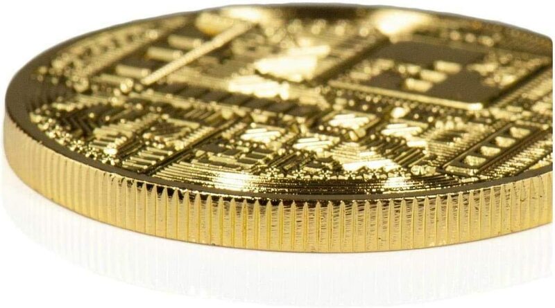 1個の創造的なお土産金メッキビットコインコイン物理的な金の収集可能なbtcコインアートコレクション物理的な記念ギフト