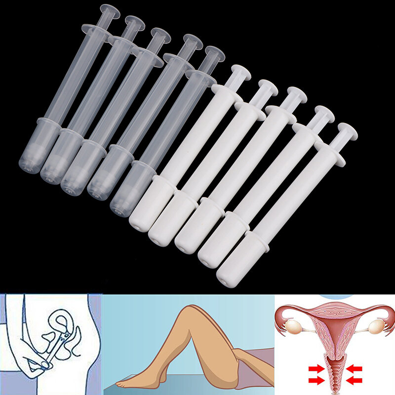 5 buah aplikator vagina alat suntik pelicin alat suntik Lube perawatan kesehatan sekali pakai Anal hidung aplikator rongga peluncur steker pantat