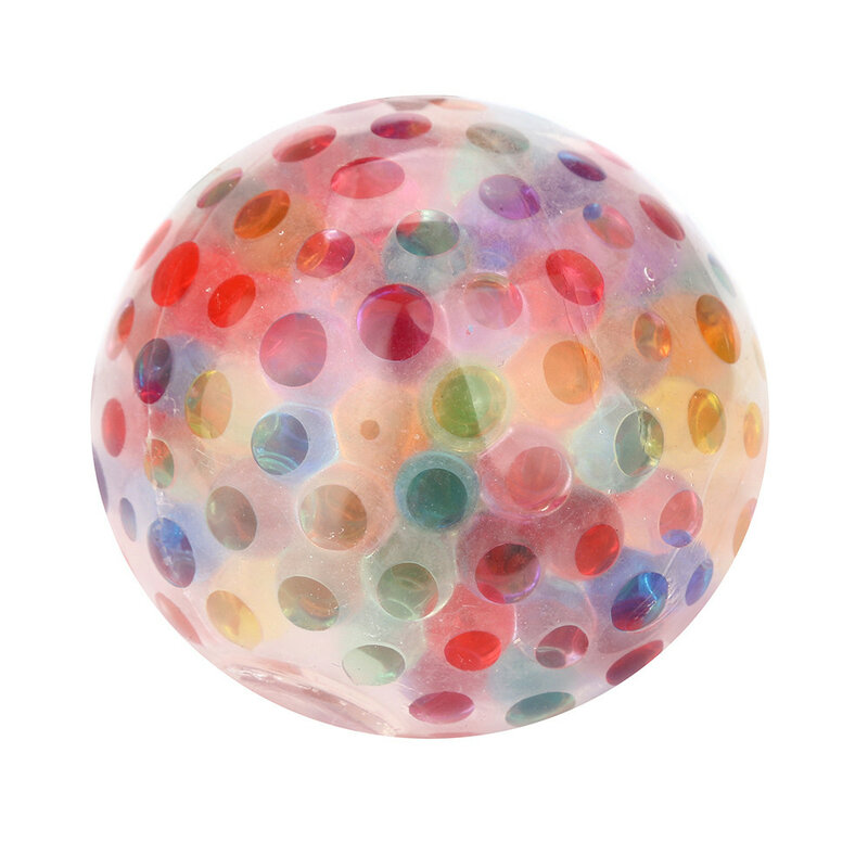 Bola de arcoíris esponjosa para niños, juguete antiestrés exprimible, bola para aliviar el estrés para divertirse, Juguetes Divertidos y blandos Kawaii, 5ml