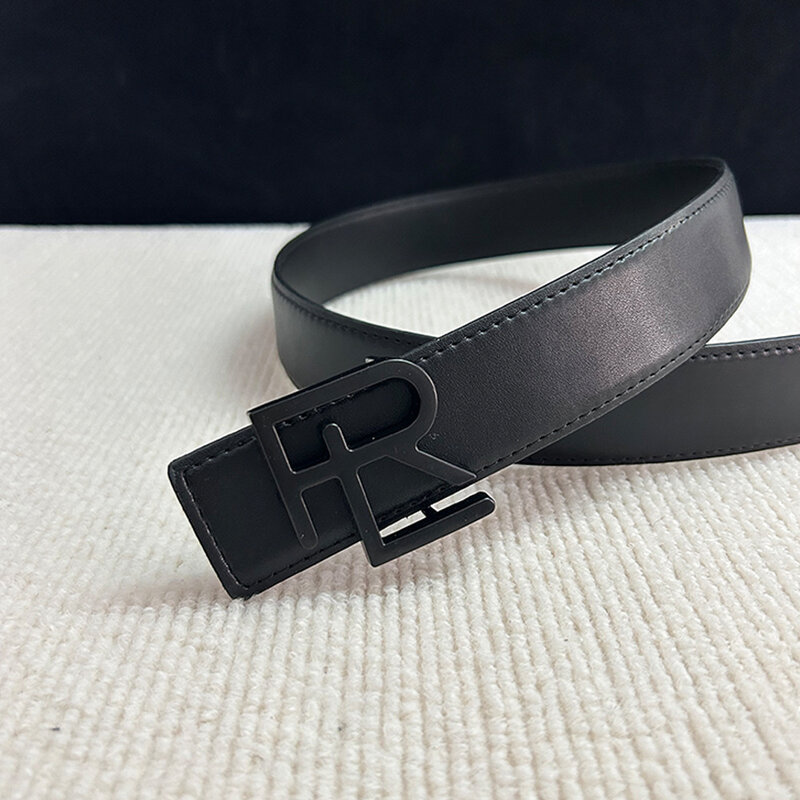 Cinturón de cuero con hebilla de Metal para hombre y mujer, cinturón de cintura de estilo gótico Punk, de estilo informal pretina, accesorios para Jeans