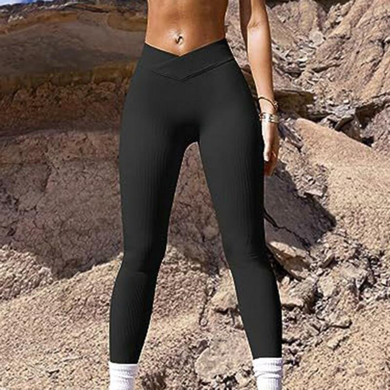 Leggings de yoga taille haute coupe couvertes pour femmes, pantalons d'entraînement athlétiques, collants d'exercice de sport d'intérieur, document solide