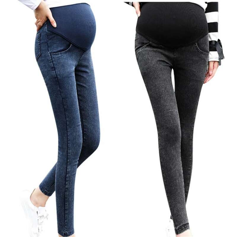 Jeans Wanita Kehamilan Baju hamil Jeans Hitam Celana Untuk Wanita Hamil Pakaian Keperawatan Celana Denim Jeans Wanita