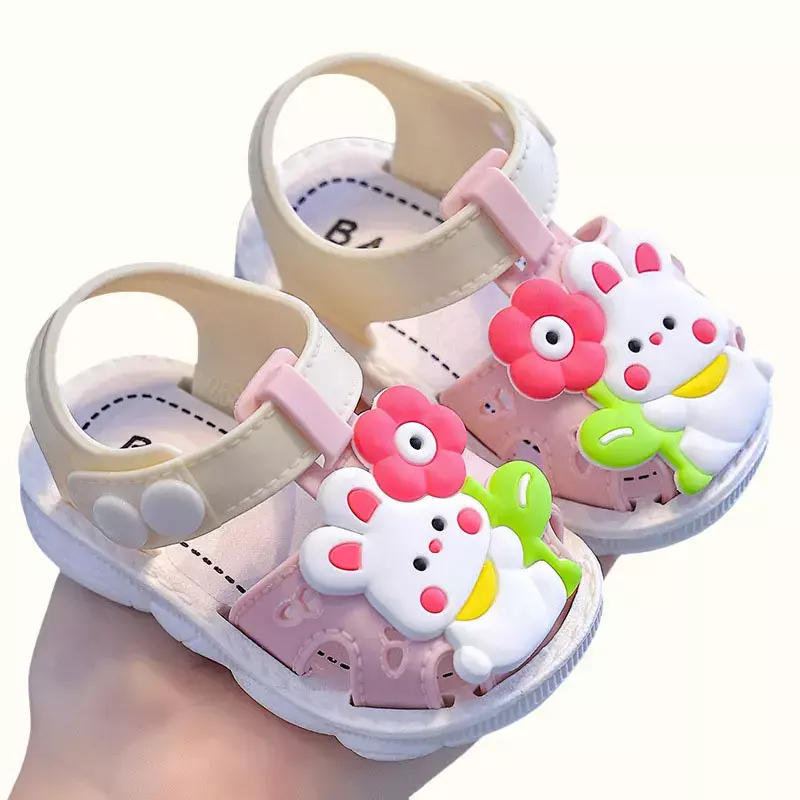 Chinelos infantis antiderrapantes macios dos desenhos animados, sapatos de bebê, sandálias, calçado, moda praia, design de bricolage, 2021