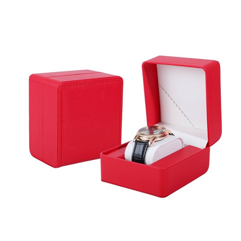 Top Grade Pu Leather Flip Watch Box Octagonal Watch Display Case With Pillow Exquisite Holiday Gift Packaging Organizer