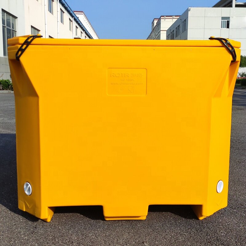 Transport Frozen Fish Tub Storing Fish Box Made Of PE And PU Insulated Fish Bin