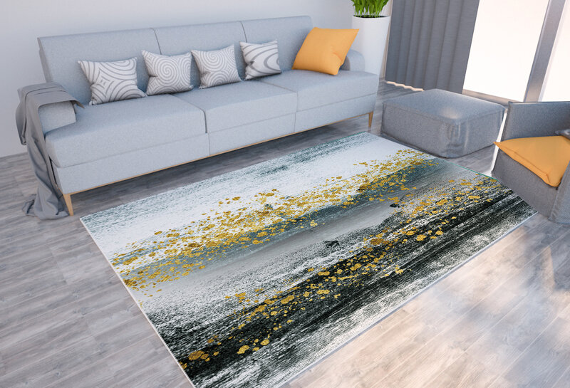 Abstract texture printed carpet modern home living room decorative floor mat bedroom room soft non-slip large area carpet