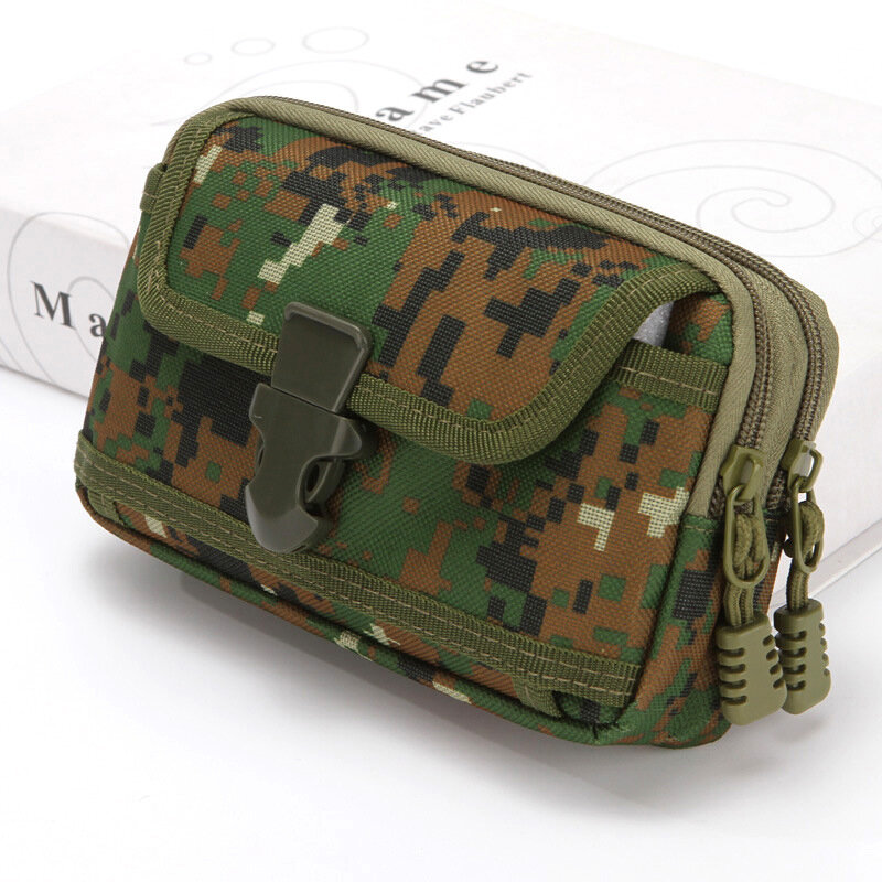 Outdoor etui na telefon komórkowy wojskowy mały kieszonkowy taktyczny pokrowiec Molle pas biodrowy torba na 7 ''telefon polowanie podróży torby kempingowe