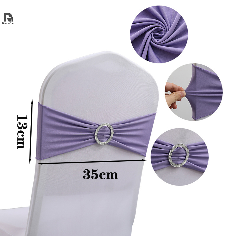 Cadeira Sashes Plain Tie, Spandex Knot, Cover Back, Elastic Band, Readymade Belt, Bow for Hotel Banquet, Wedding Party, Event Decoration