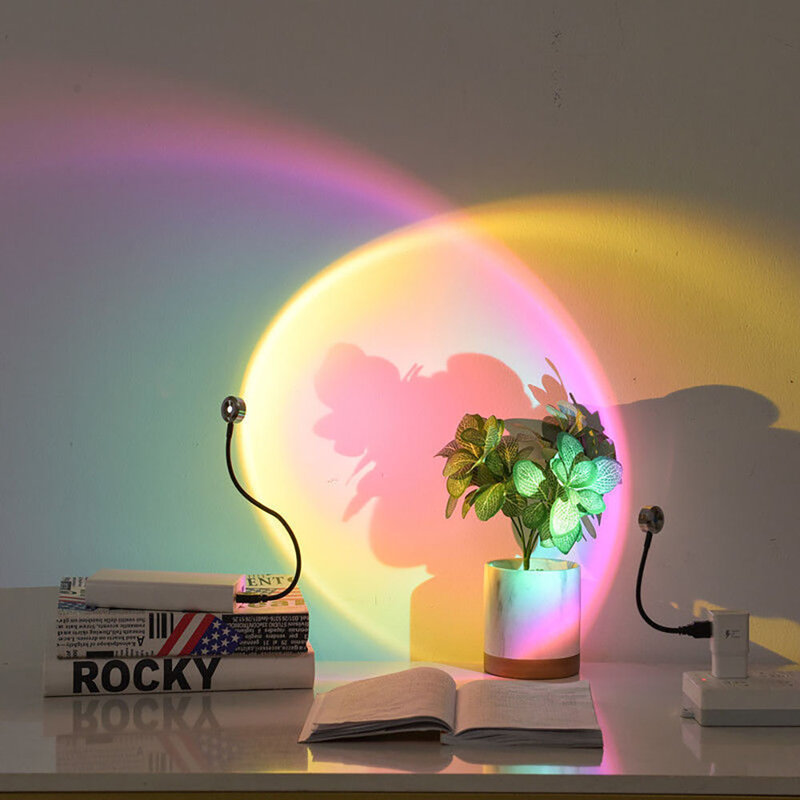 USB-просветильник Тор С закатом, лампа для селфи, цевой вспышка, цветная Лампа для проектора, для фотосъемки Tik Tok