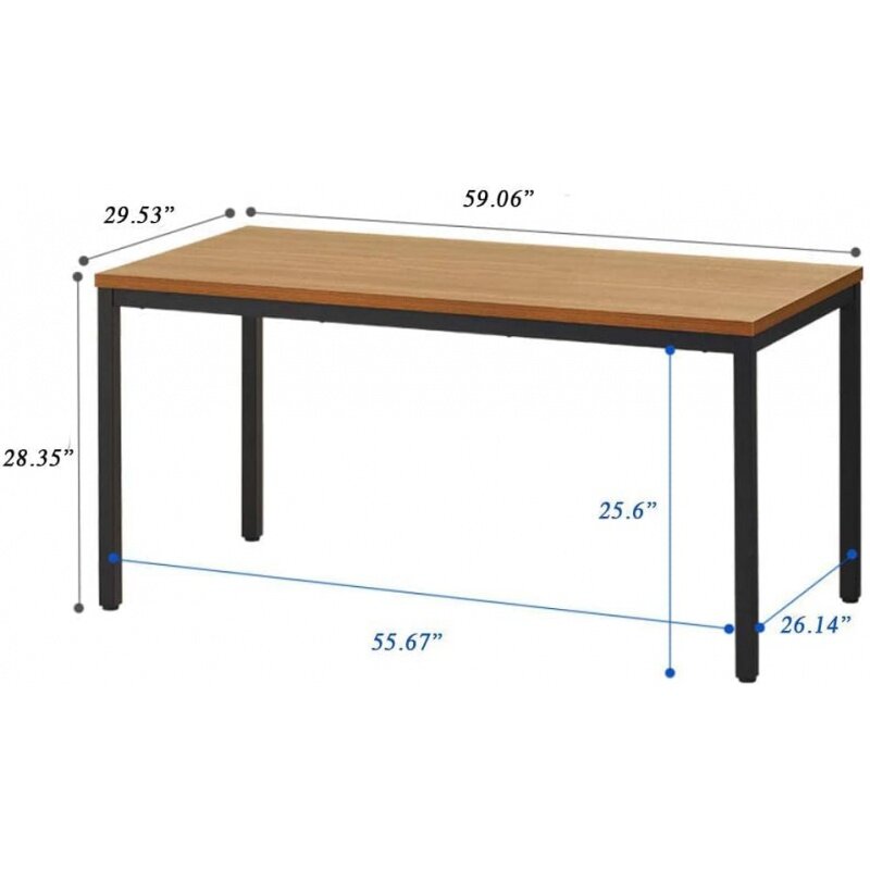 Компьютерный стол BIBOC, прочный стол для столовых приемов, 30 х60 дюймов, в современном простом стиле, для офиса