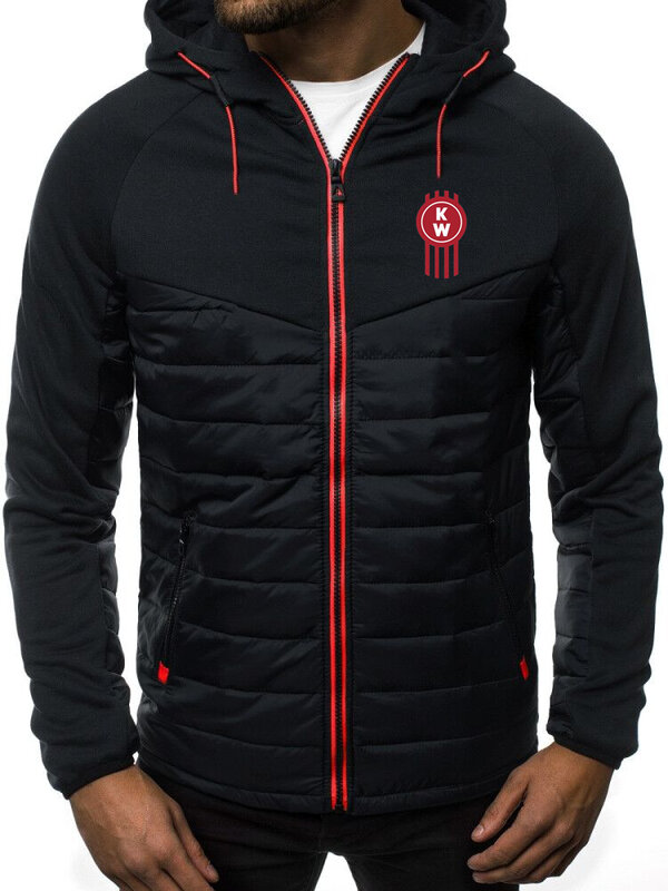 2022 Nieuwe Kenworth Logo Print Custom Made Mannen Rits Donsjack Vest Warme Comfortabele Casual Mode Man Streetwear Selling