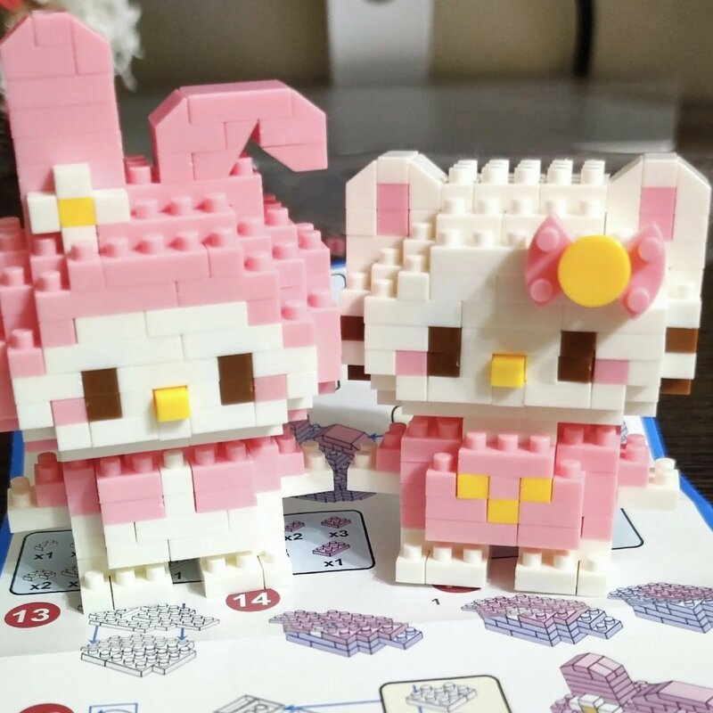 Disney 108 Style Stitch LinaBell Hello Kitty Building Blocks Princess Cartoon Figrues mattoni assemblaggio per bambini giocattoli modello regalo
