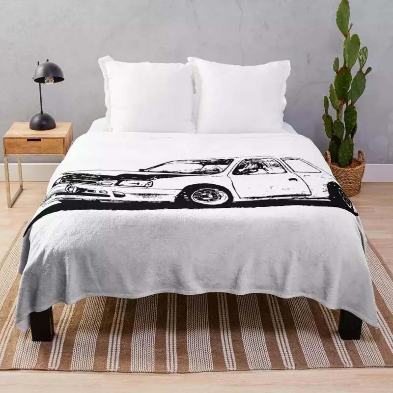 Micra K11 Sketch Throw Blanket Decorative Sofas Bed Beach Blankets