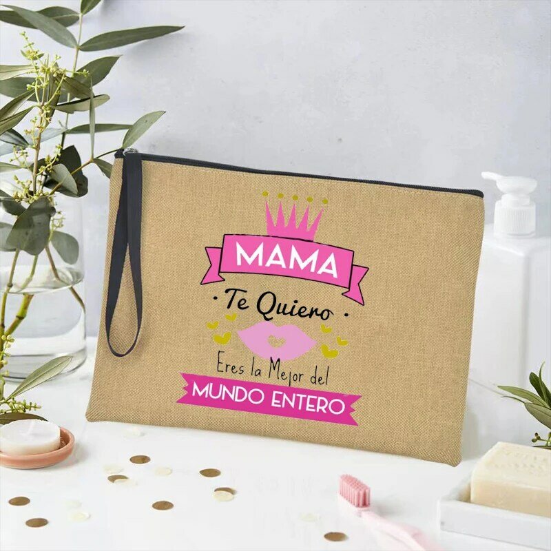 Best Mom Cosmetic Pouch Wallet Lipstick Organizer Toiletry Bag Women Pouch Festive Birthday Mother's Day Gift Cosmetic Pouch