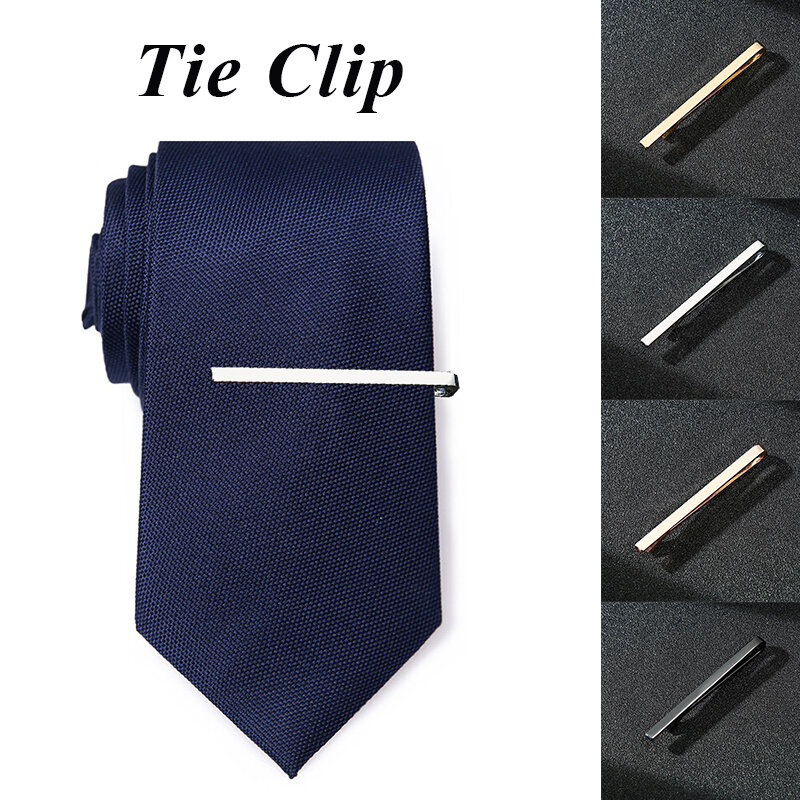 Классический Простой зажим для галстука для деловых мужчин офисный стиль зажим для галстука для костюма Свадебный металлический зажим для галстука