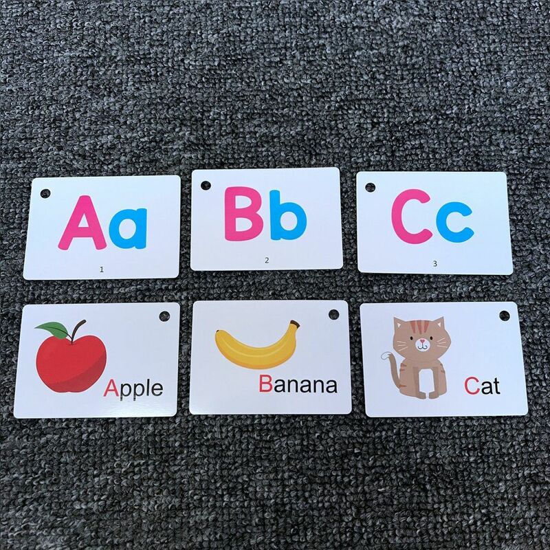 Abecedario para preescolar, tarjetas Flash de aprendizaje temprano, aprendizaje de inglés, aprendizaje de memoria, juguete educativo