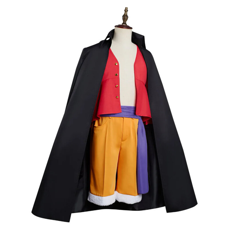 Anime  Monkey D. Disfraz de Cosplay de Luffy, uniforme, traje de Carnaval de Halloween