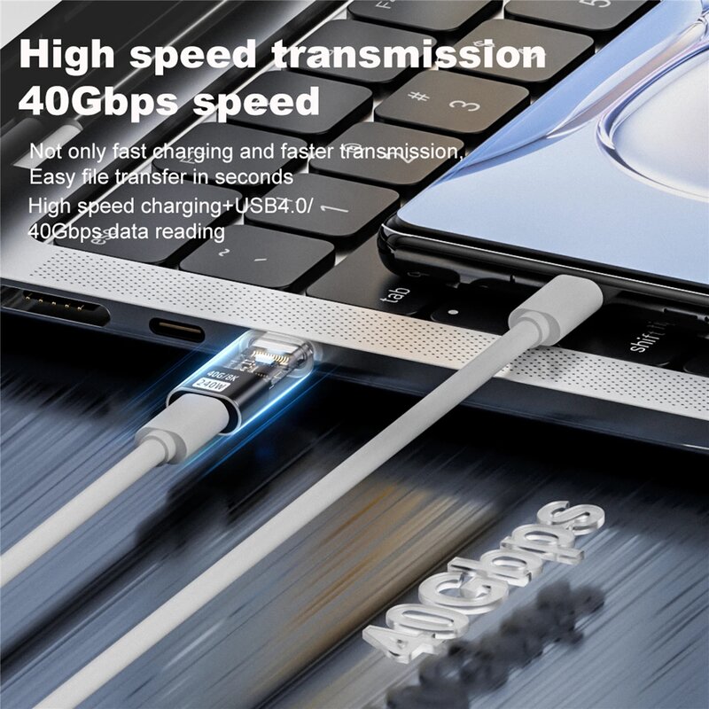 Cangkang transparan 35w Elough Tipe C ke Lightning Adapter Data pengisian cepat untuk Iphone 15 adaptor pengisian 8Pin ke USB C adaptor