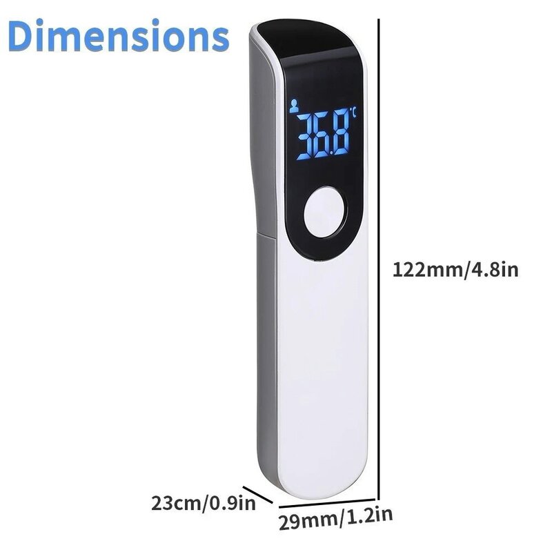 Digital Febre Termômetro Infravermelho, Sem contato Laser, Temperatura Corporal, Casa Médica, Infantil Adulto, Digital