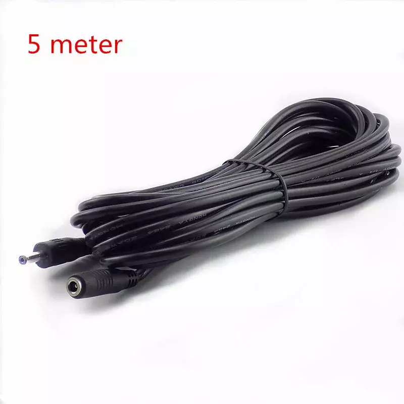 1/1.5/3/5 Meter Male Female DC Power Cable Extension 5V 2A Power Cord Adapter 3.5mm x 1.35mm  Connector for CCTV Security Camera