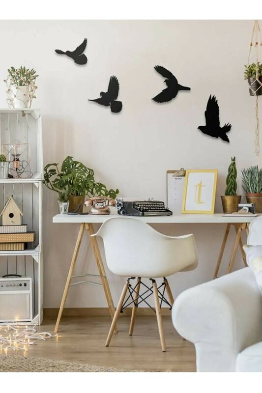 Decorativo moderno quádruplo pássaro acessórios para casa decoração de parede ornamento à moda design de qualidade