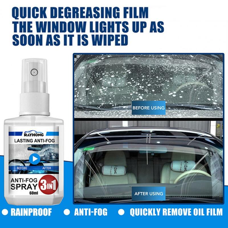 60ml carro de vidro anti-chuva agente repelente de água revestimento à prova de chuva nano super hidrofóbico revestimento spray pára-brisas manutenção do carro