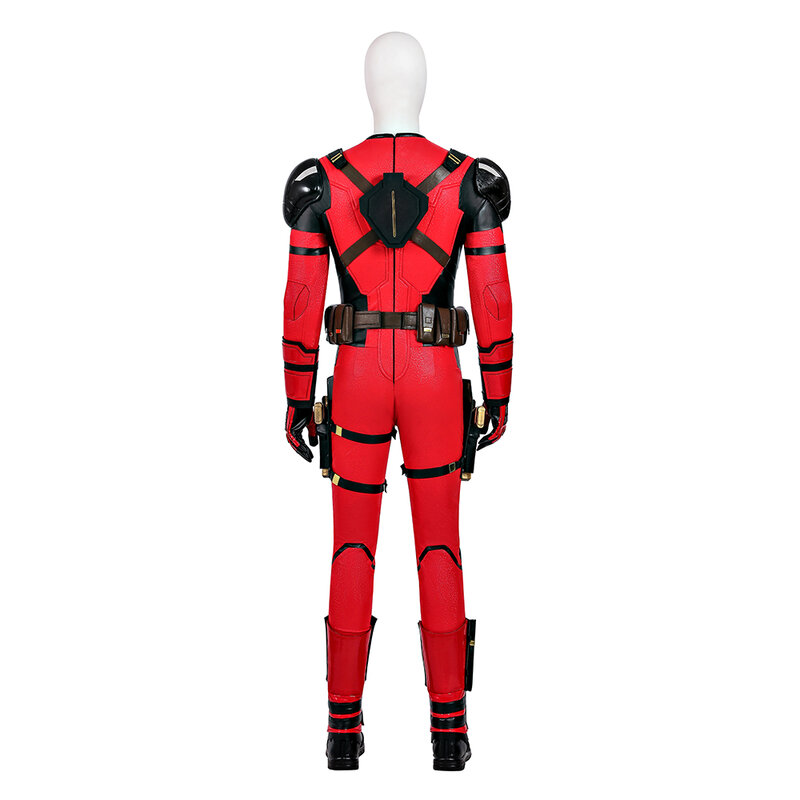 New Movie Death Attendant  Cosplay Costume High quality Red jumpsuit Dog Costume Boots Halloween Carnival Costume