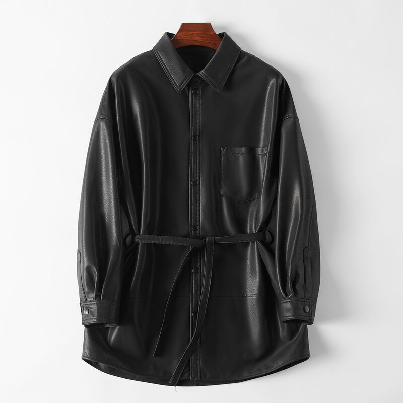 2023 Women New Genuine Sheep Leather Jacket Fashion Casual Real Sheepskin Leather Coat H18
