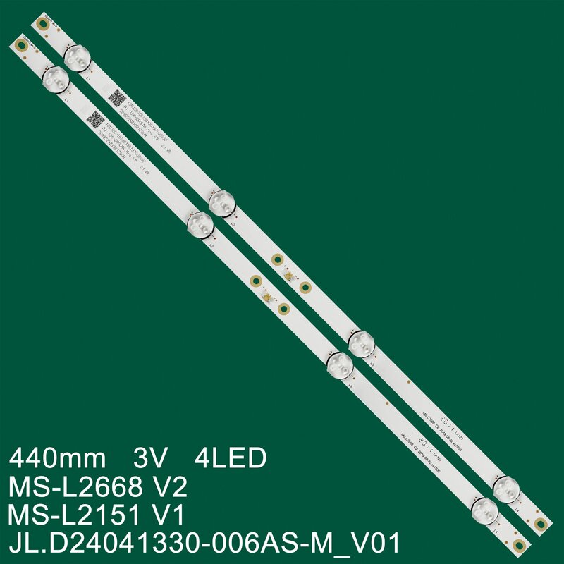 Strip LED untuk Telefunken TF-LED24S50T2 LE-24Z1 CT-8224 LEDV-24EP28S HL-00240A30-0401S-05 A1