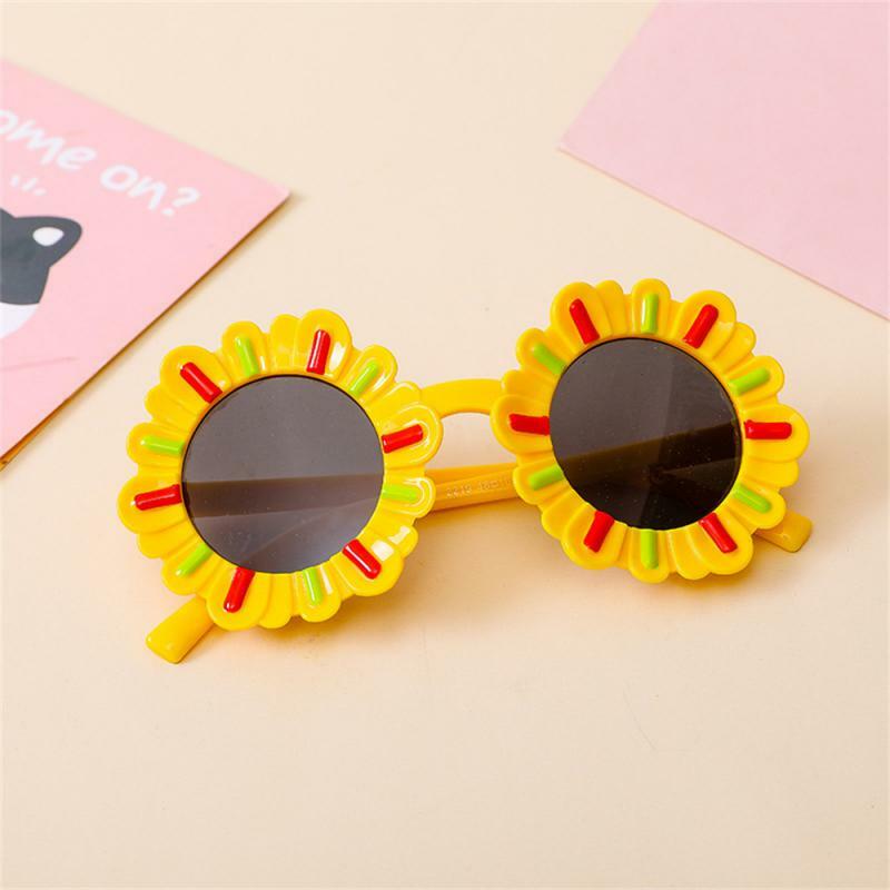 1 ~ 10 Stück süße Sonnenblumen brillen für Jungen Brillen zubehör Sonnenschutz brille Bekleidungs zubehör Cartoon Sonnenbrille