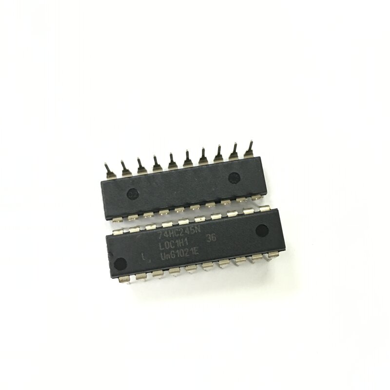 Transceptor de barramento 3-Street, série HC UH, 1-Func, 8 bits, saída verdadeira, CMOS, PDIP20, 74HC245N