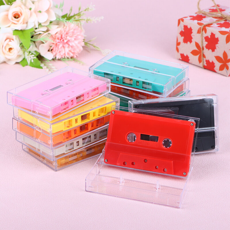 1Set Audio Tape Clear Opbergbox Standaard Cassette Kleur Lege Tape Speler Met 45 Minuten Magnetisch Voor Spraakmuziek Opname