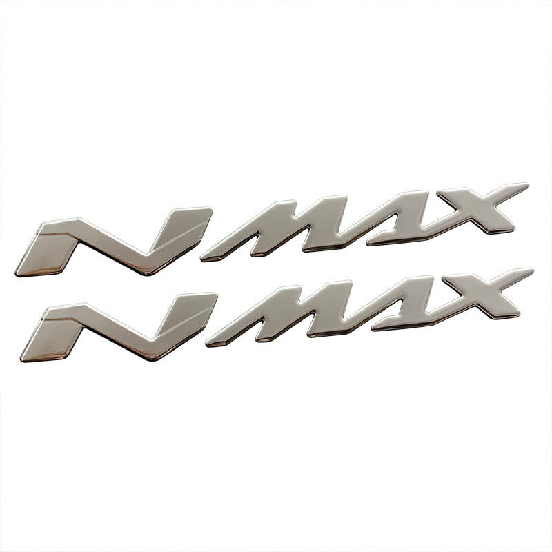 1 Pair NMAX Letters Badge Decal Motorcycle Sticker for YAMAHA Car Red Yellow Black Sliver