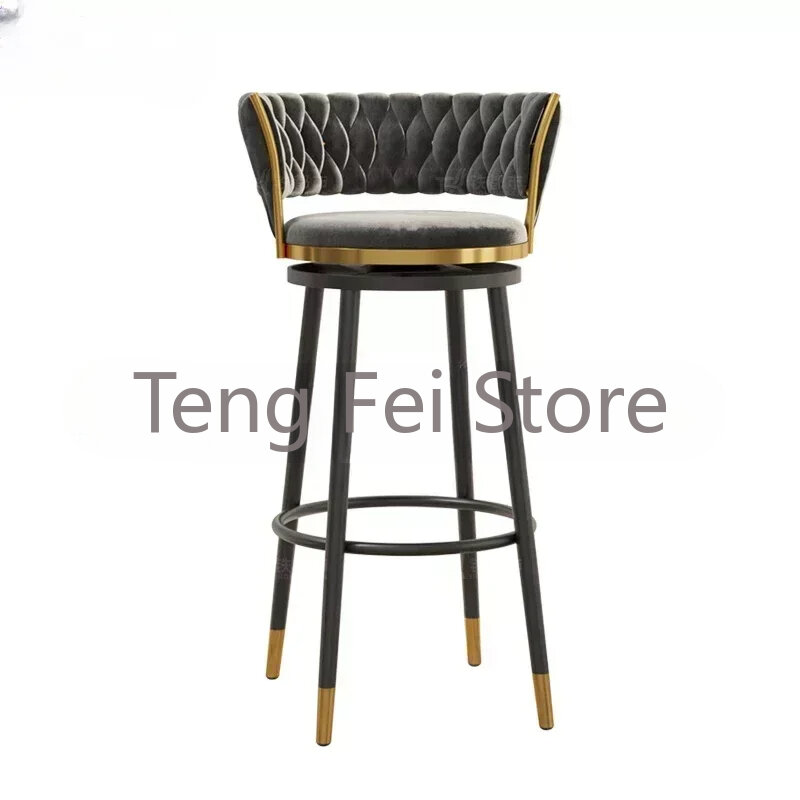 เก้าอี้บาร์ทันสมัยเก้าอี้ห้องนั่งเล่นนอร์ดิกเก้าอี้บาร์หรูหรากลางแจ้ง SR50BC เฟอร์นิเจอร์บาร์ทรงสูงดีไซน์ห้องครัว