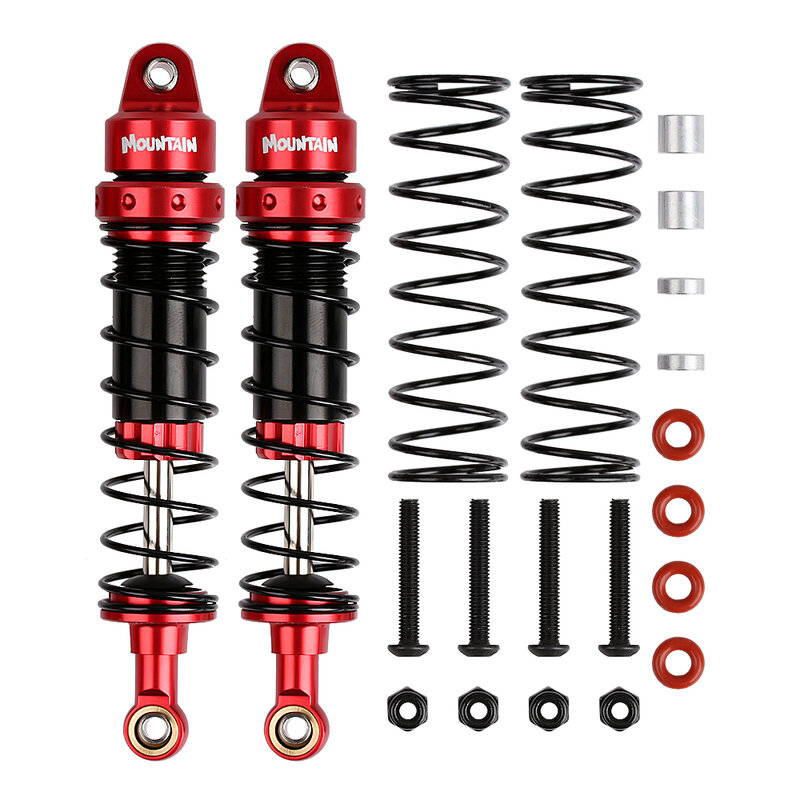 2PCS Metal Anodized Shock Absorber Oil Adjustable Damper for 1/10 RC Rock Crawler Axial SCX10 90046 AXI231017 TRX-4 D90