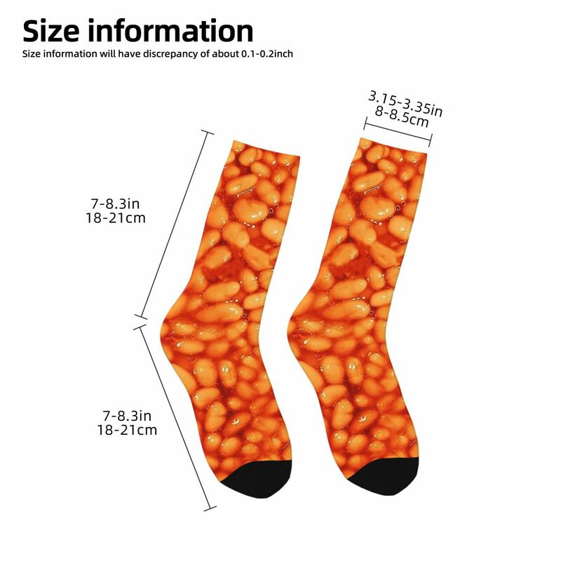 Beans In Things Pattern Socks Harajuku Super Soft Stockings All Season Long Socks Accessories for Man's Woman's Birthday Present