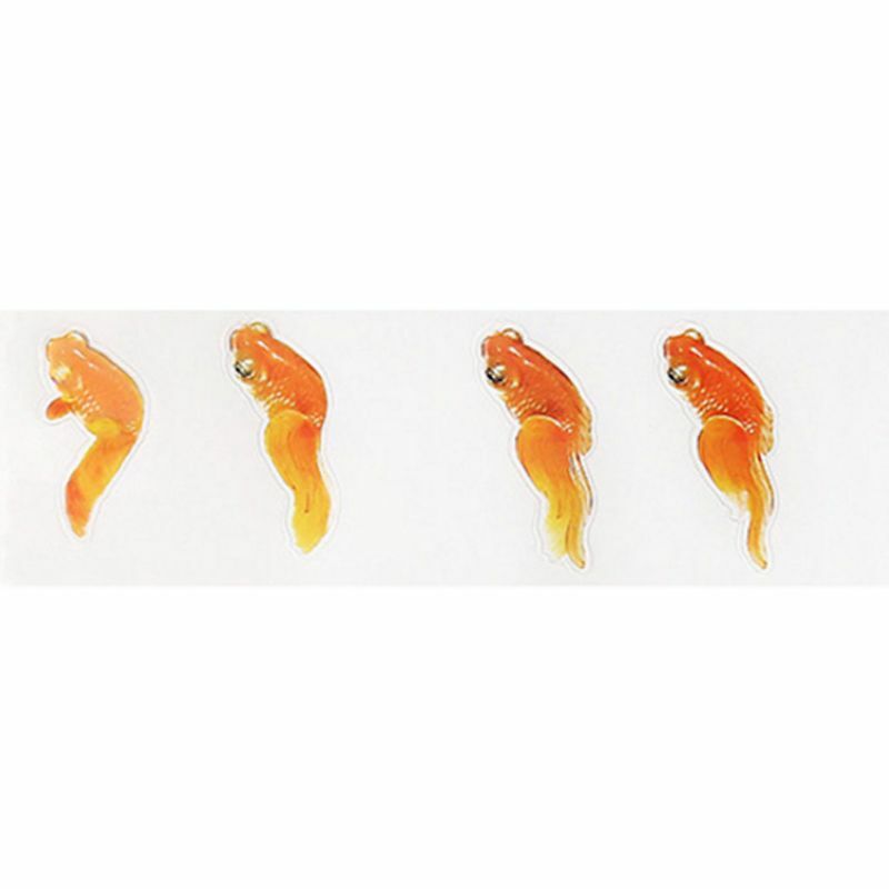Novedad 3D pegatina resina pez dorado DIY pegatina artesanal epoxi herramientas llenado joyería